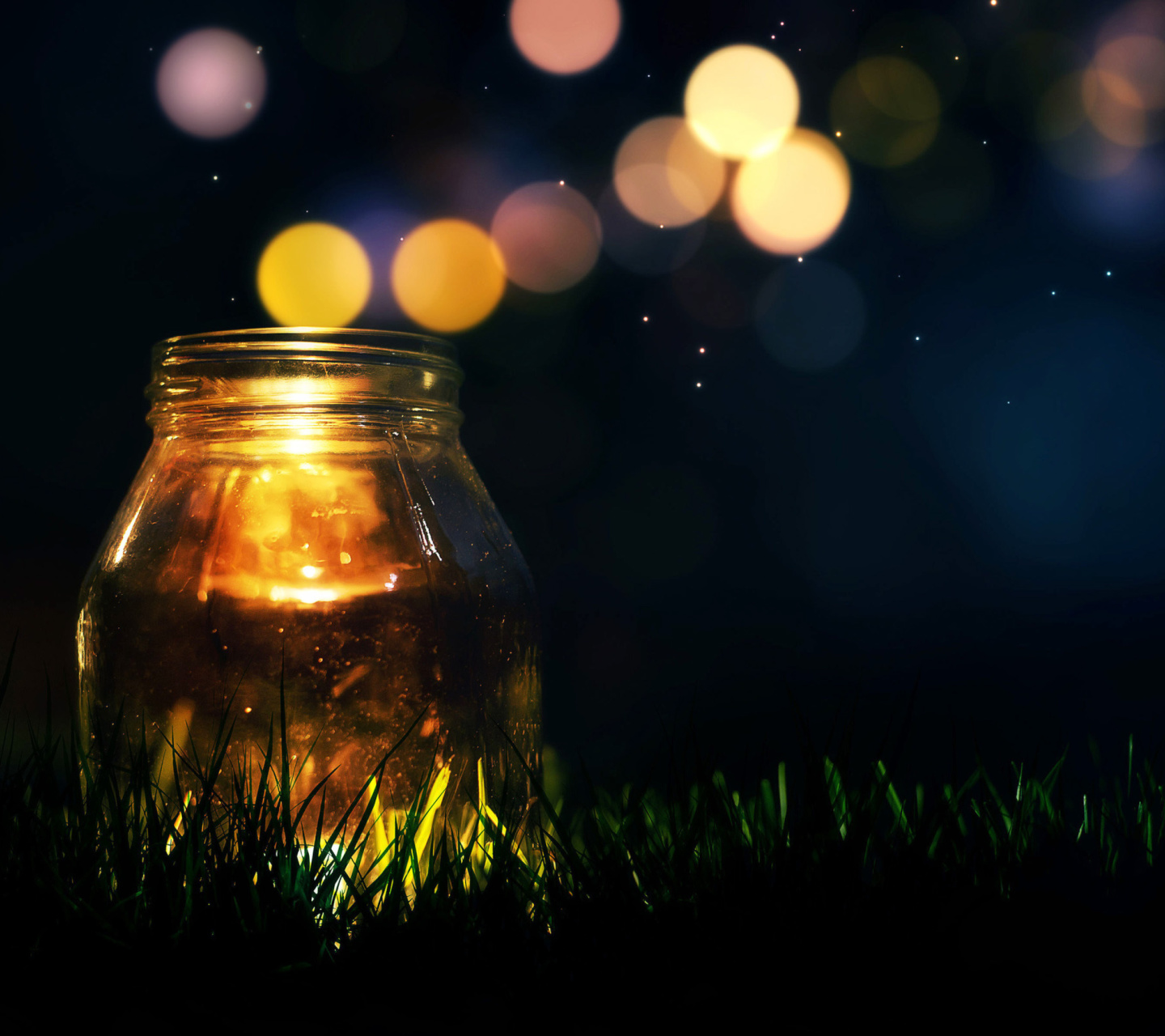 Screenshot №1 pro téma Glass jar in night 1440x1280