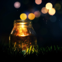 Glass jar in night screenshot #1 208x208