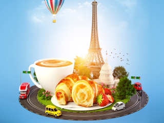 France Breakfast wallpaper 320x240
