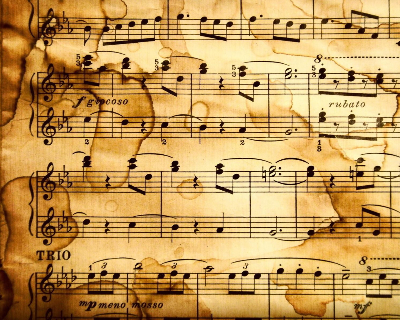 Das Music Notes Wallpaper 1280x1024