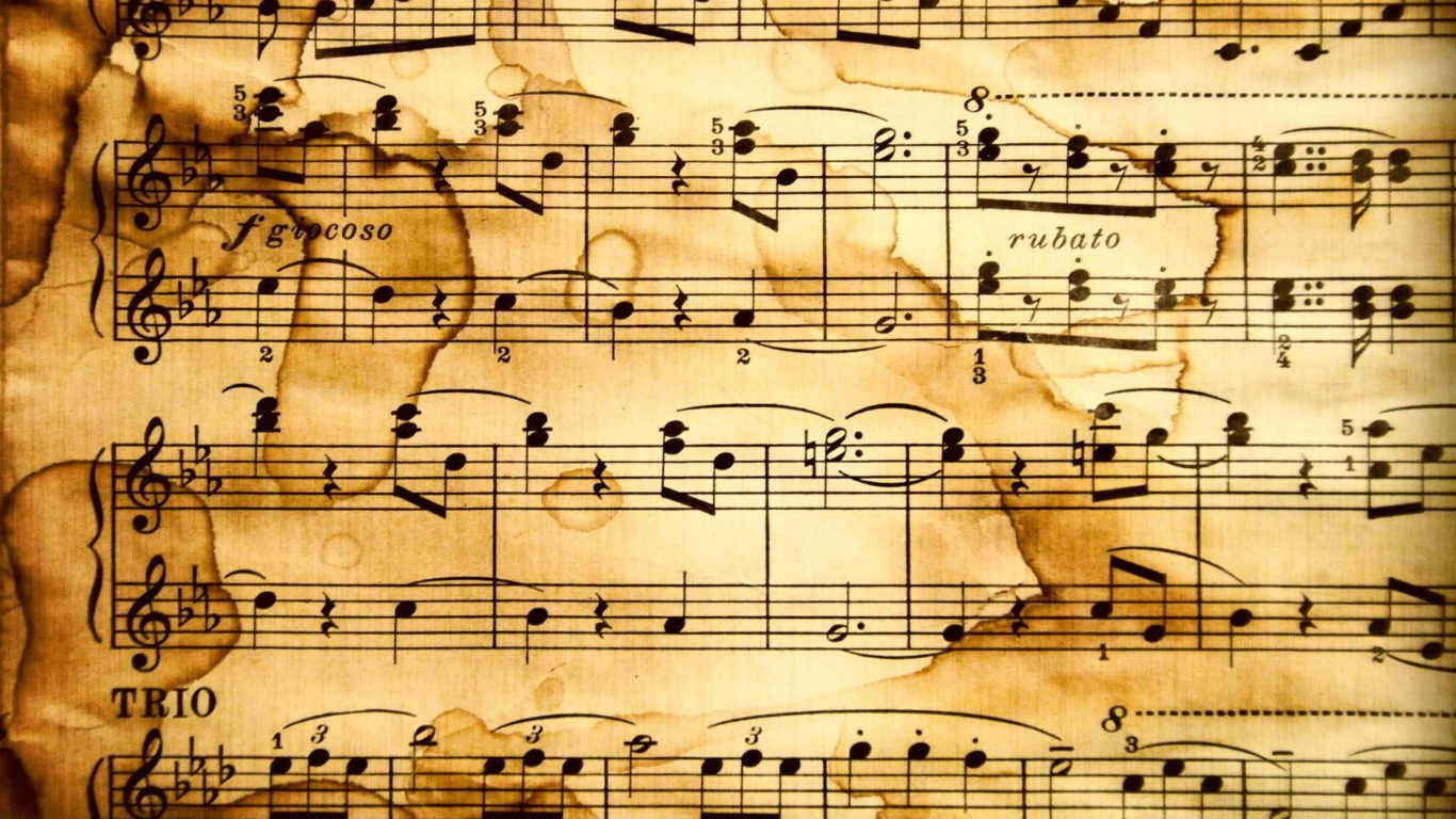 Sfondi Music Notes 1366x768