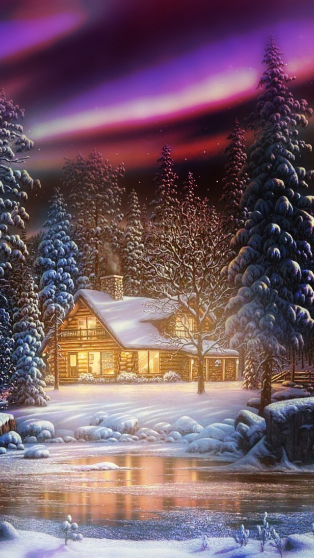 Winter Landscape wallpaper 640x1136