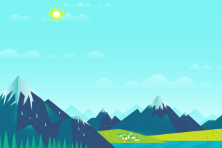 Drawn Mountains Wallpaper for Android, iPhone and iPad
