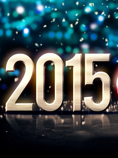 Sfondi Happy New Year Balls 2015 480x640