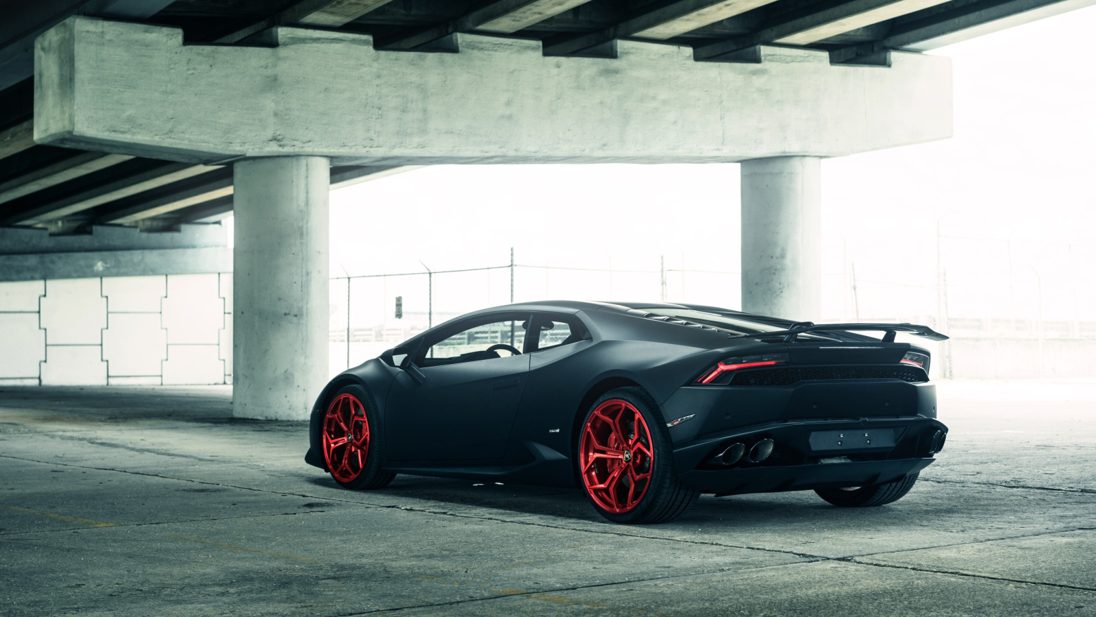 Fondo de pantalla Lamborghini Huracan Black Matte 1600x900