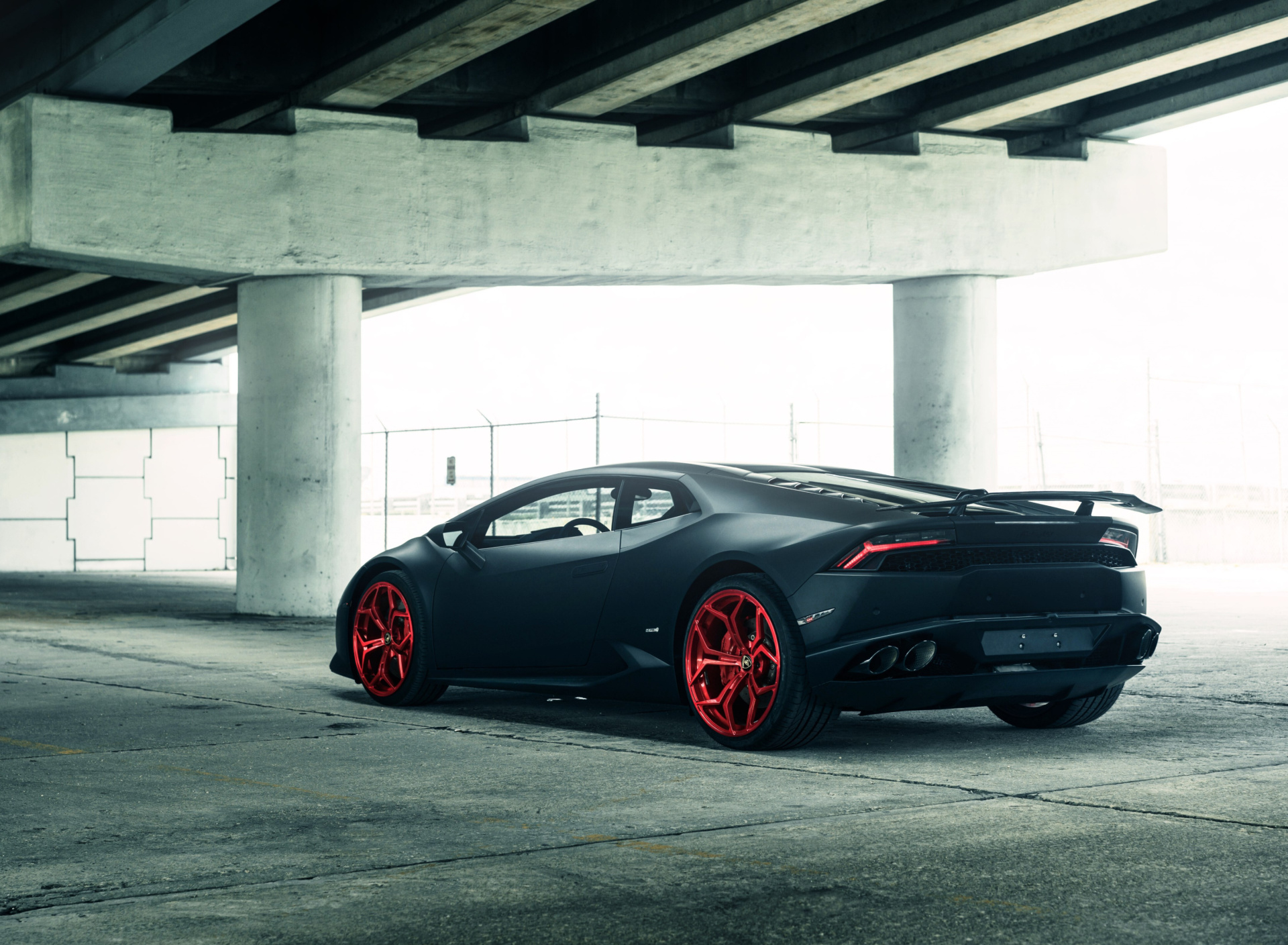 Fondo de pantalla Lamborghini Huracan Black Matte 1920x1408