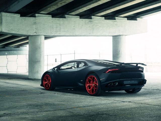 Fondo de pantalla Lamborghini Huracan Black Matte 640x480