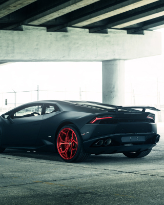 Kostenloses Lamborghini Huracan Black Matte Wallpaper für iPhone 5S