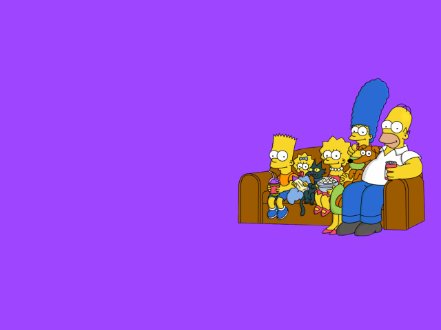 Das The Simpsons Family Wallpaper 640x480