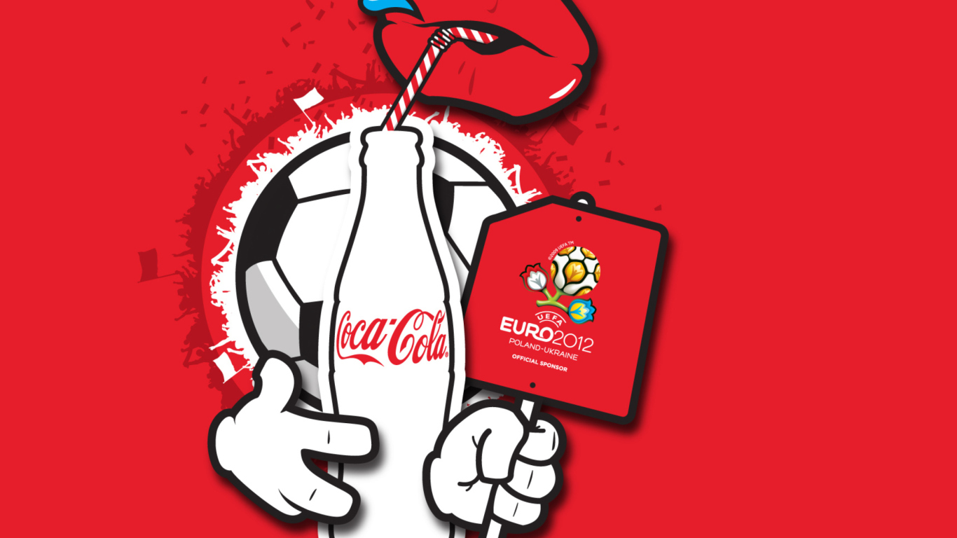 Screenshot №1 pro téma Coca Cola & Euro 2012 full hd 1366x768