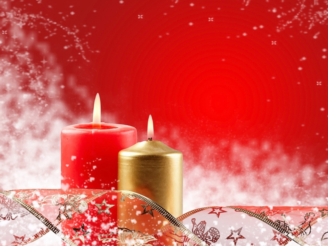 Screenshot №1 pro téma Two Christmas Candles 1152x864