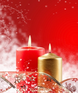 Two Christmas Candles papel de parede para celular para iPhone 3G