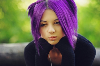 Purple Girl Wallpaper for Android, iPhone and iPad
