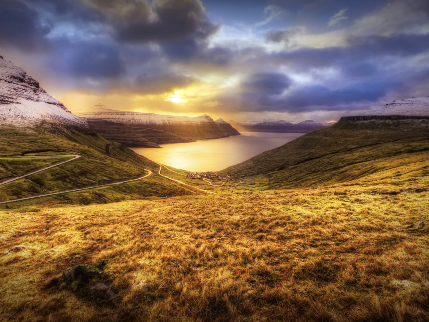Screenshot №1 pro téma Faroe Islands Landscape 1400x1050