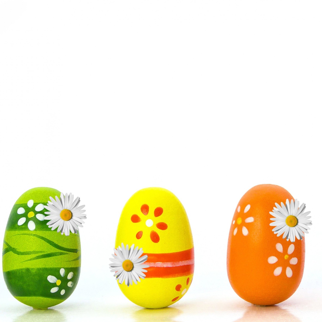 Das Colorful Easter Eggs Wallpaper 1024x1024