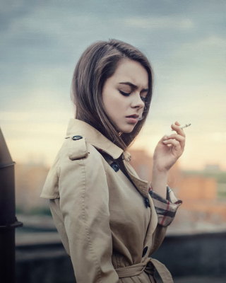 Smoking Girl - Obrázkek zdarma pro Nokia Asha 300
