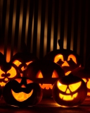 Halloween Pumpkins In The Dark screenshot #1 128x160