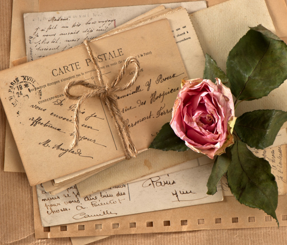 Screenshot №1 pro téma Vintage Love Letters 1200x1024