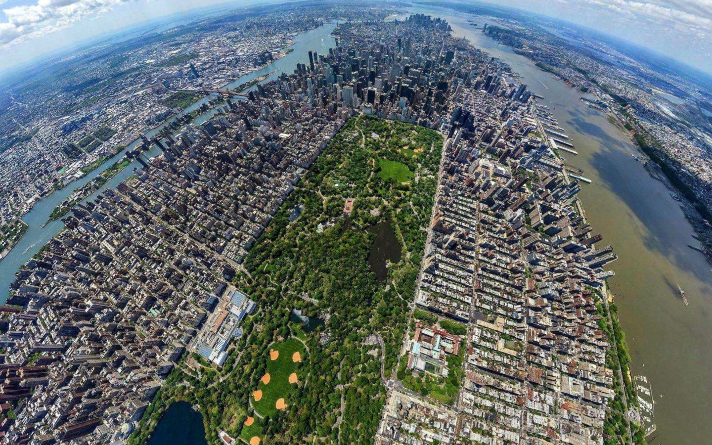 Das Central Park New York From Air Wallpaper 1440x900