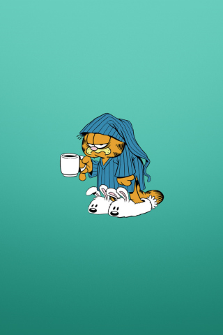 Sfondi Garfield's Monday Morning 320x480