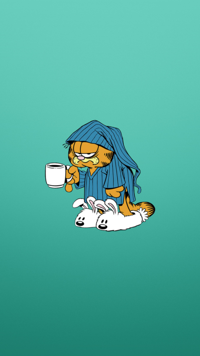 Fondo de pantalla Garfield's Monday Morning 640x1136