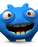 Screenshot №1 pro téma Cute Blue Cartoon Monster 128x160