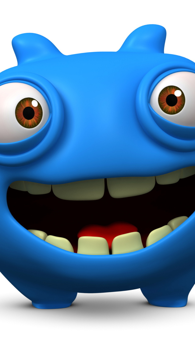 Screenshot №1 pro téma Cute Blue Cartoon Monster 640x1136