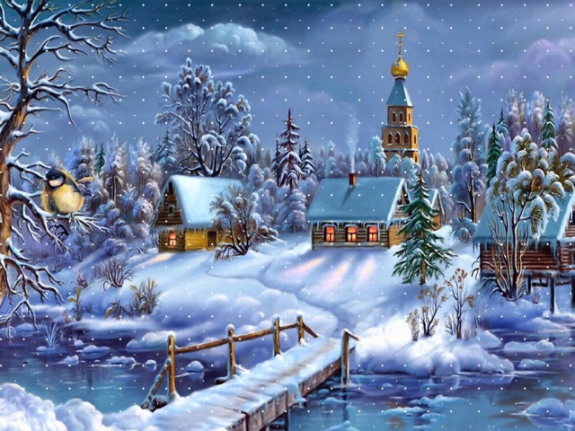 Screenshot №1 pro téma Christmas Night 640x480