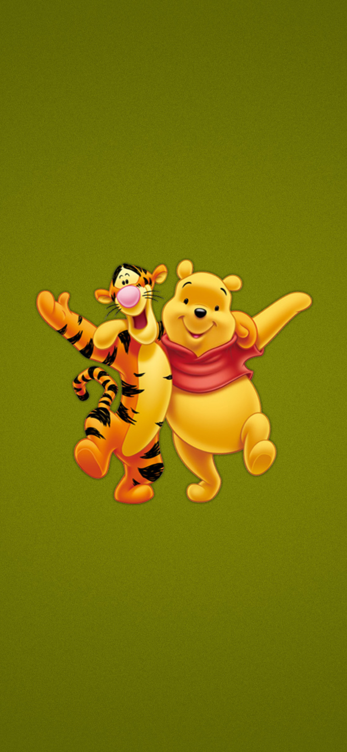 Das Winnie The Pooh And Tiger Wallpaper 1170x2532