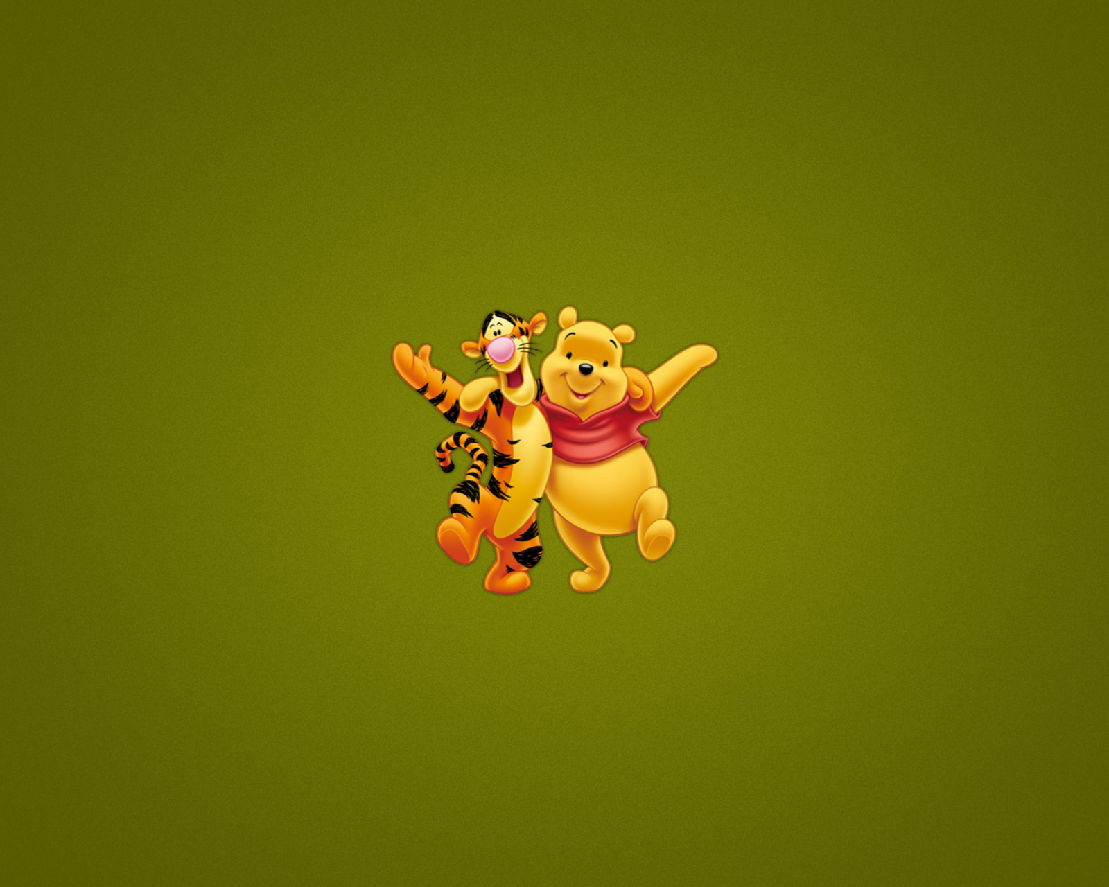 Das Winnie The Pooh And Tiger Wallpaper 1600x1280