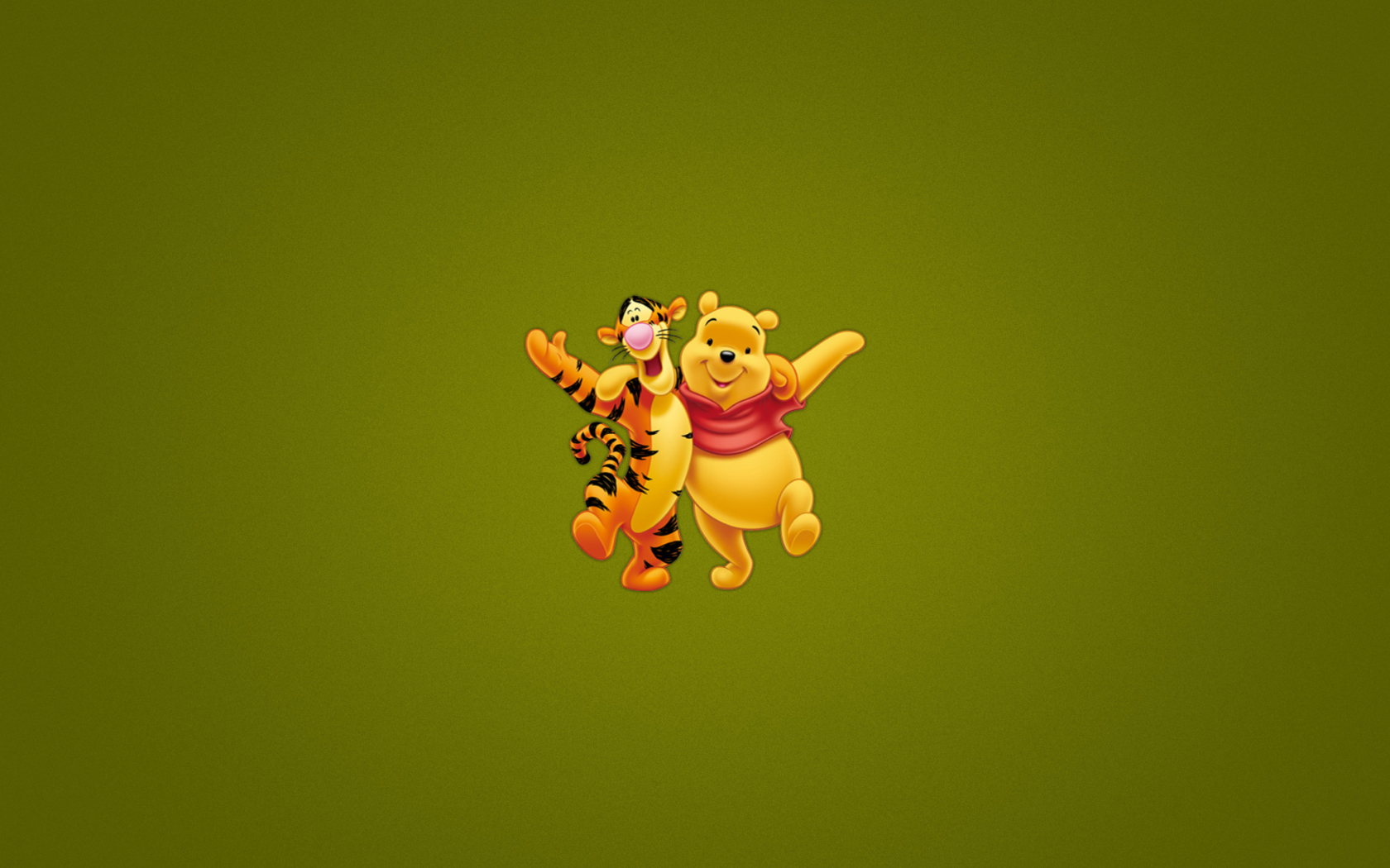 Winnie The Pooh And Tiger wallpaper 1680x1050