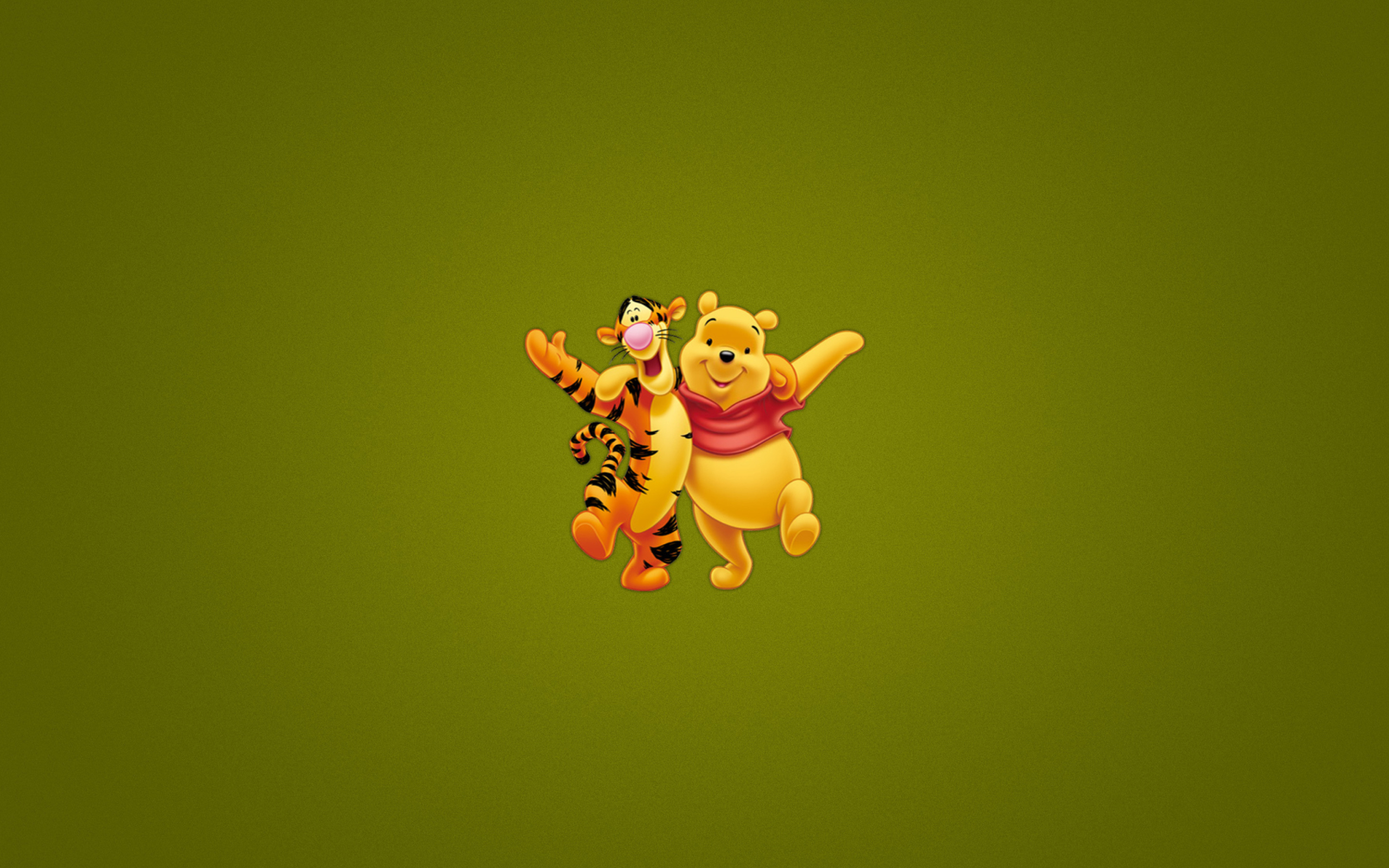 Das Winnie The Pooh And Tiger Wallpaper 2560x1600
