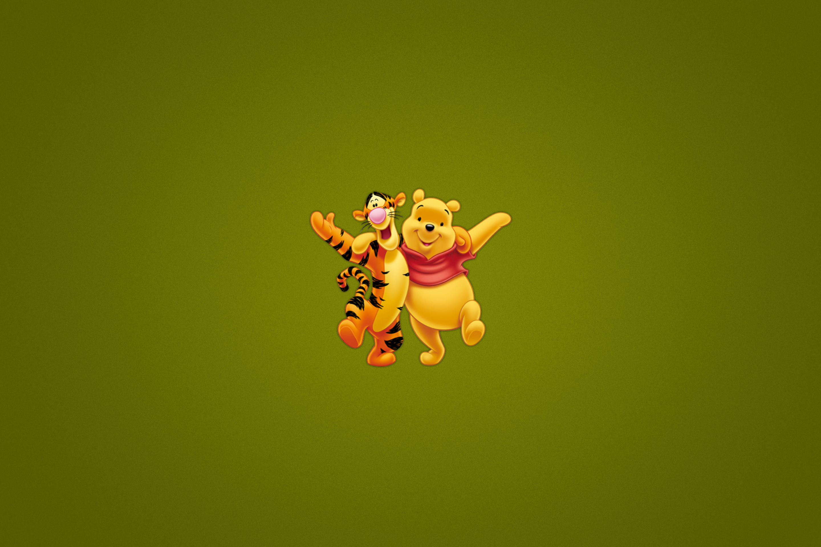 Fondo de pantalla Winnie The Pooh And Tiger 2880x1920