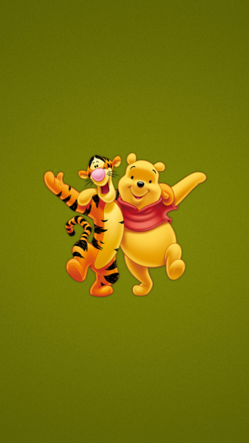 Обои Winnie The Pooh And Tiger 360x640