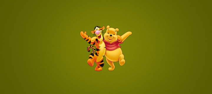 Fondo de pantalla Winnie The Pooh And Tiger 720x320