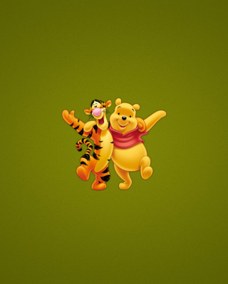 Обои Winnie The Pooh And Tiger для телефона и на рабочий стол Nokia X3-02