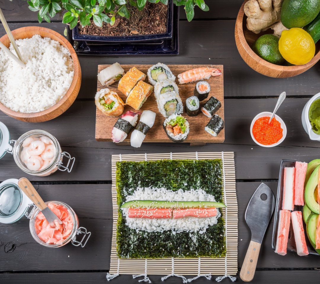 Japanese Sushi wallpaper 1080x960