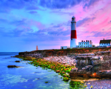 Das Lighthouse In Portugal Wallpaper 220x176