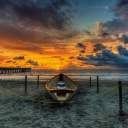 Screenshot №1 pro téma Boat On Beach At Sunset Hdr 128x128