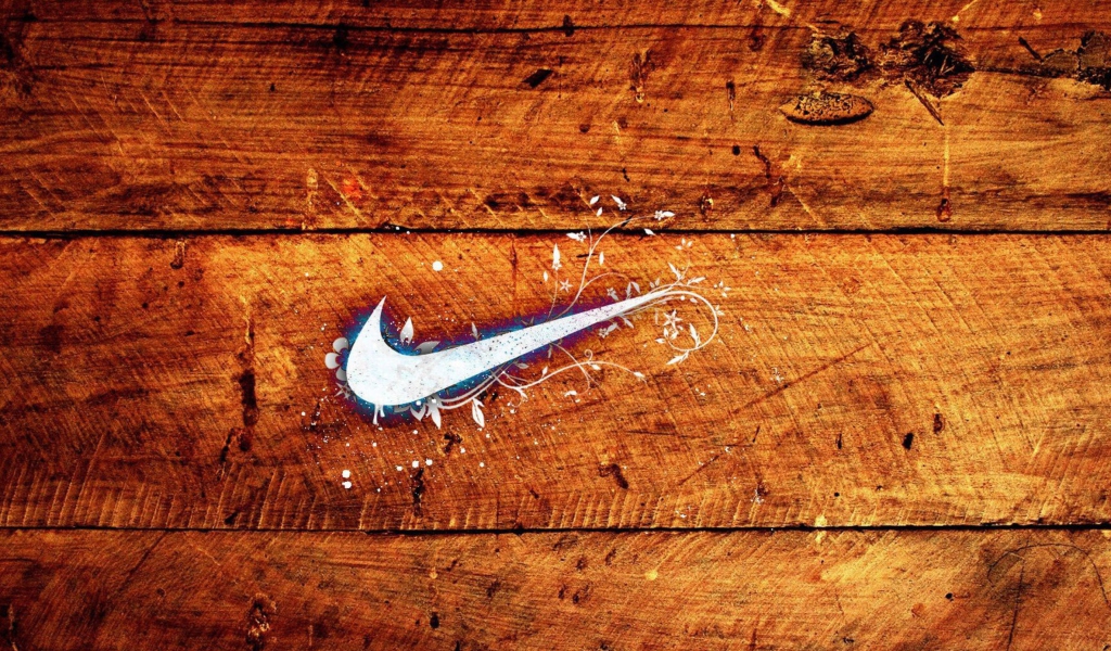 Screenshot №1 pro téma Wooden Nike Logo 1024x600