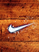 Wooden Nike Logo screenshot #1 132x176