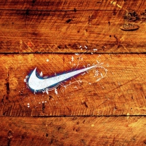 Das Wooden Nike Logo Wallpaper 208x208