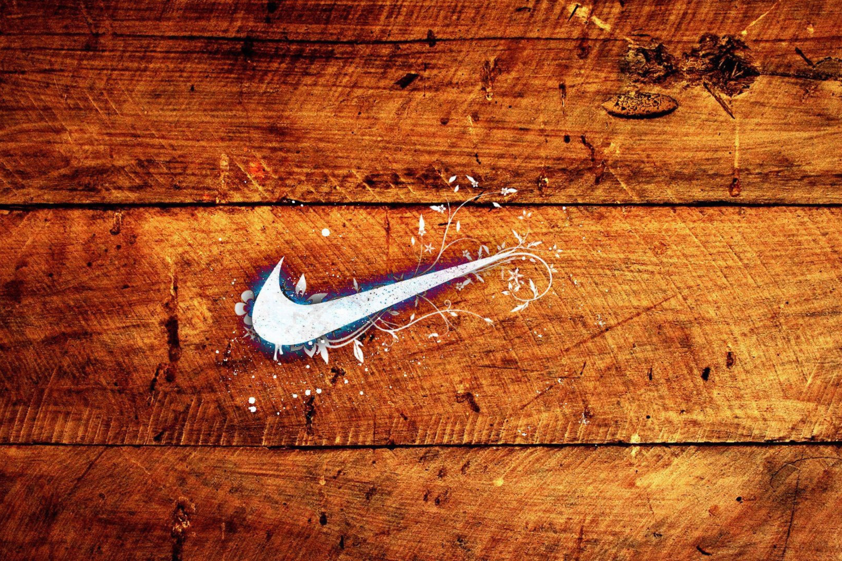 Das Wooden Nike Logo Wallpaper 2880x1920