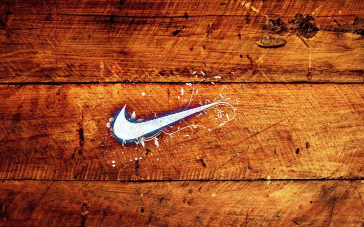 Das Wooden Nike Logo Wallpaper