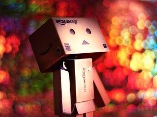 Screenshot №1 pro téma Danbo And Magical Bokeh 320x240