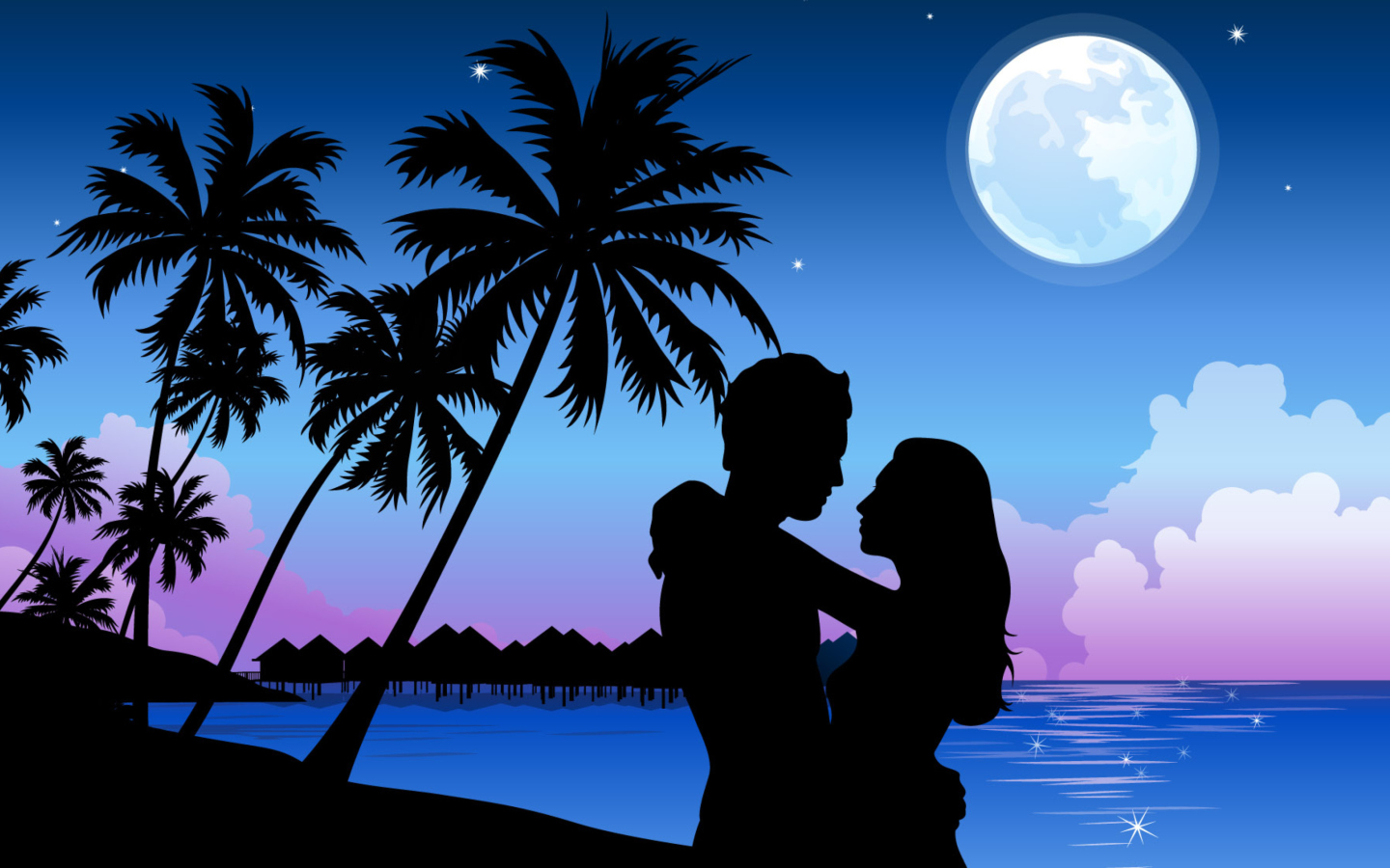 Screenshot №1 pro téma Romantic Paradise 1440x900
