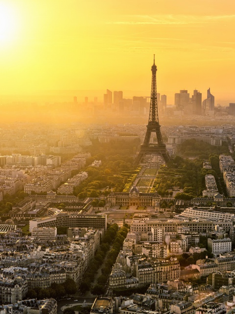 Paris Sunrise wallpaper 480x640