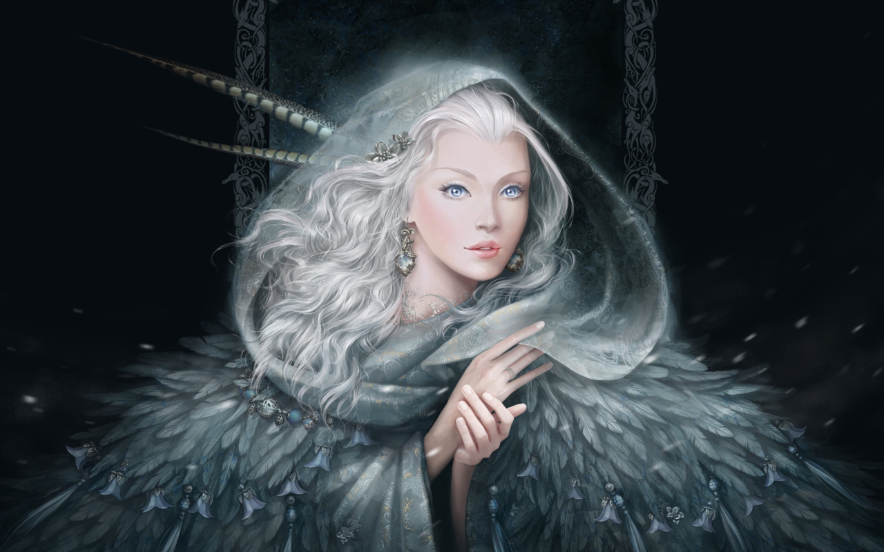 Das White Fantasy Princess Wallpaper 1280x800