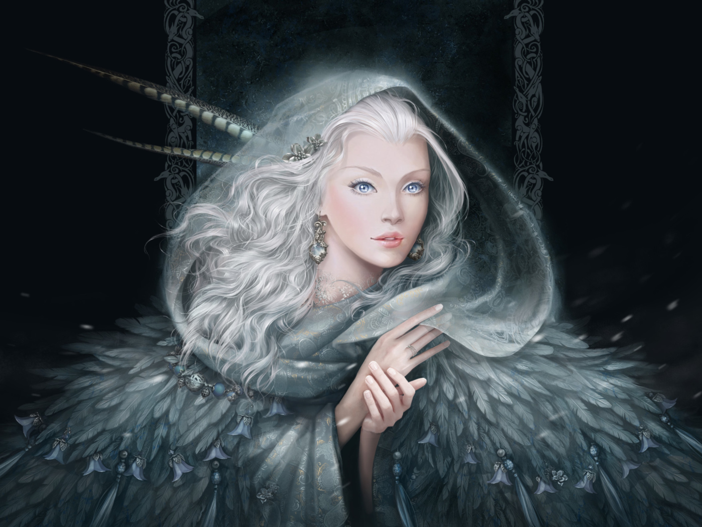 White Fantasy Princess wallpaper 1400x1050