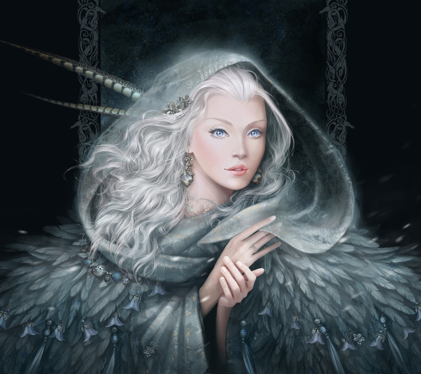 White Fantasy Princess wallpaper 1440x1280